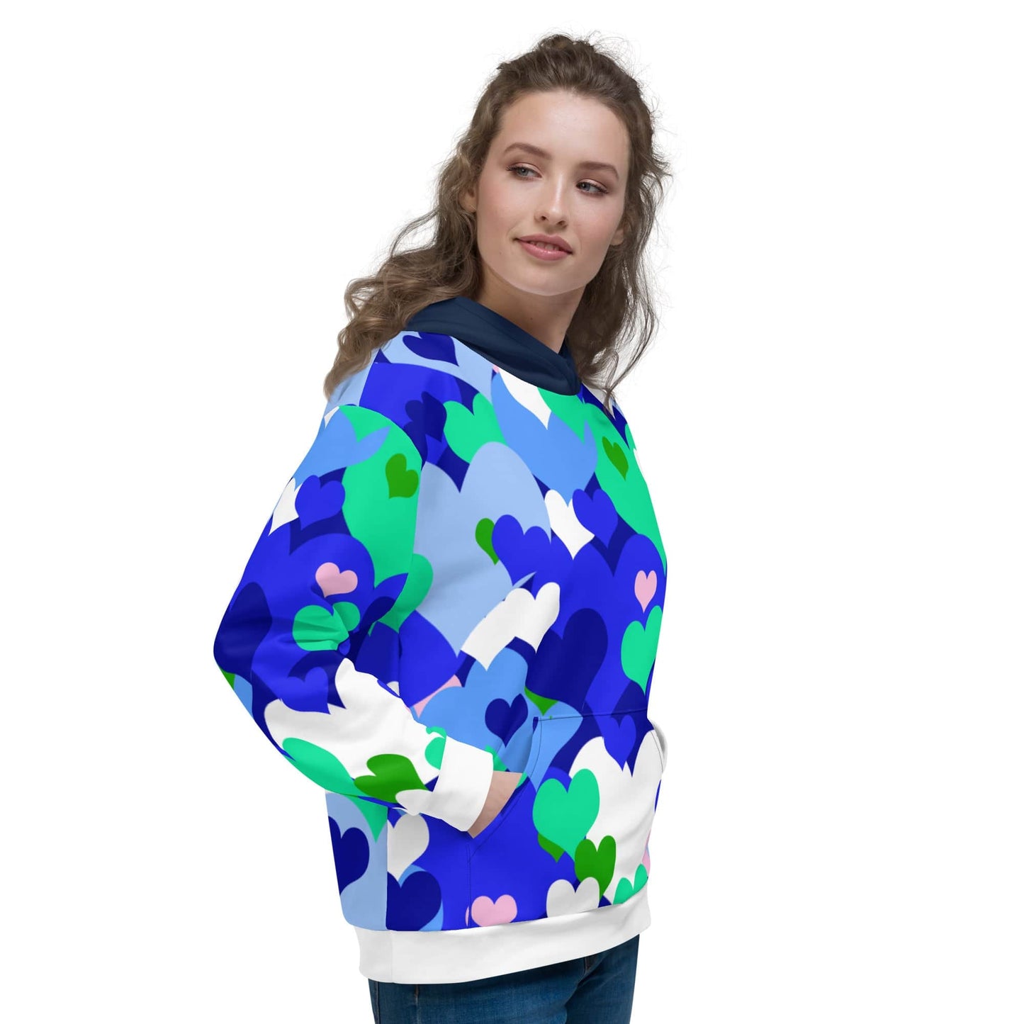 BabyRee Blu HeartCamo Unisex Hoodie