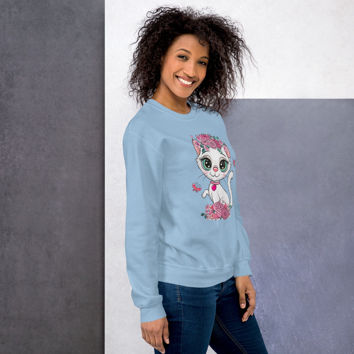 BabyRee Cozy Kitt'n sweatshirt - Light Garden Kitt'n