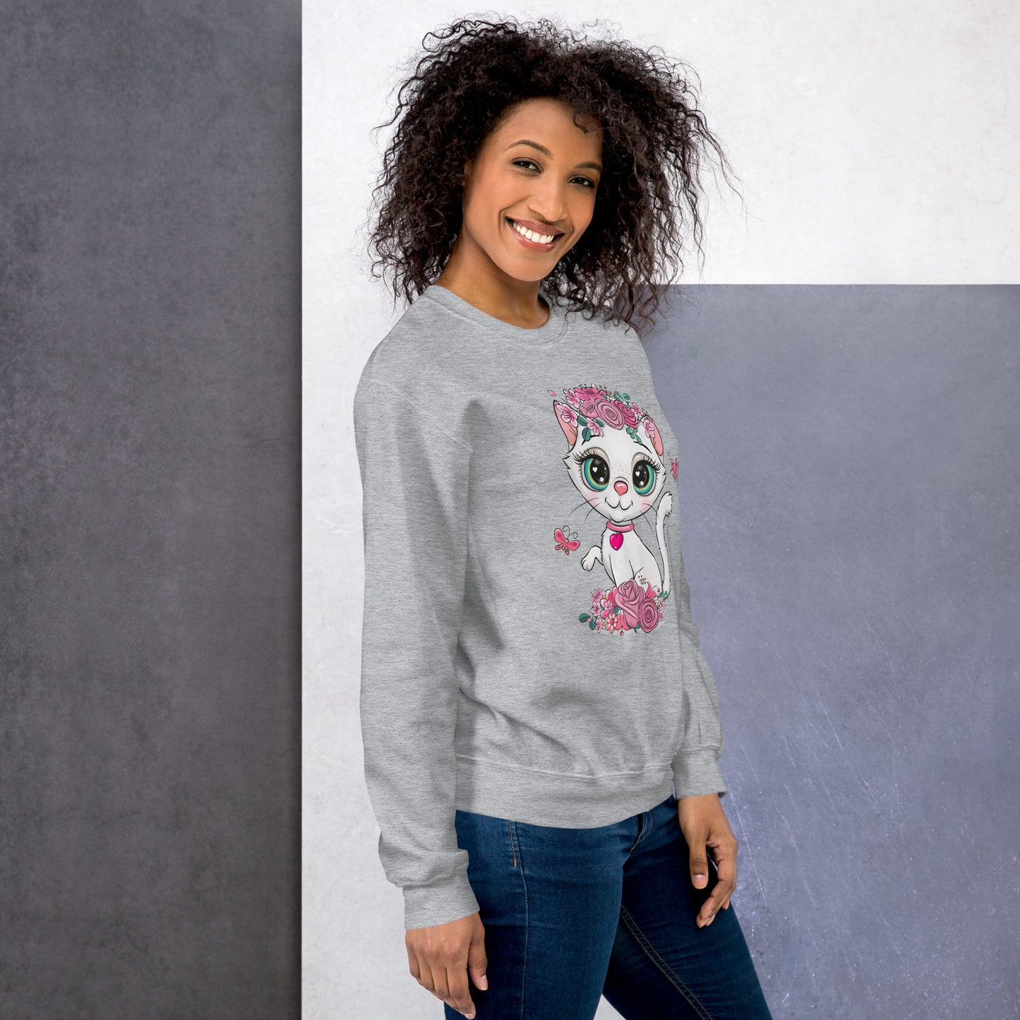 BabyRee Cozy Kitt'n sweatshirt - Light Garden Kitt'n