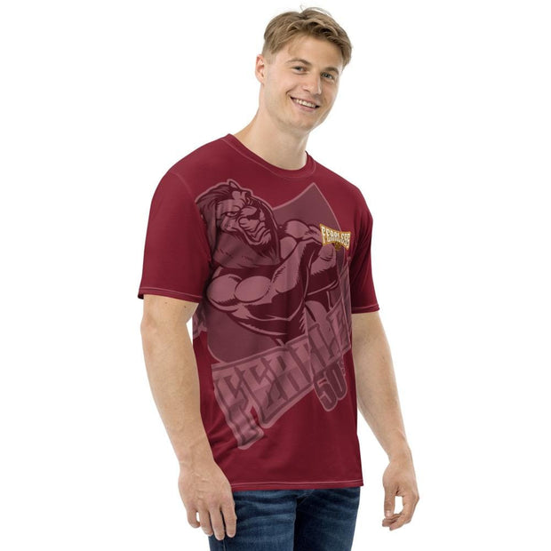 Fearless50s WarriorTee Men's T-shirt - Burgundy - The Marjani Spot