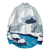 Ju!sL!ve SMILE Unisex Long Sleeve Shirt - White/Blue - The Marjani Spot